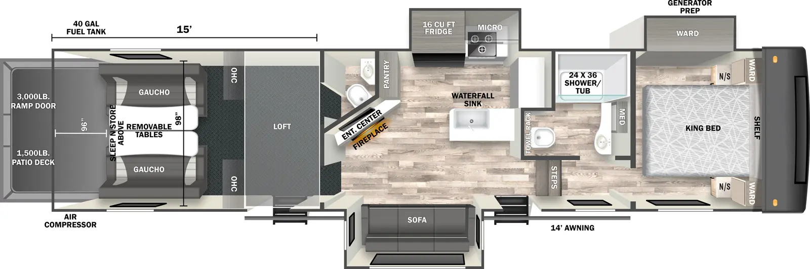 Stealth 3715GX Floorplan
